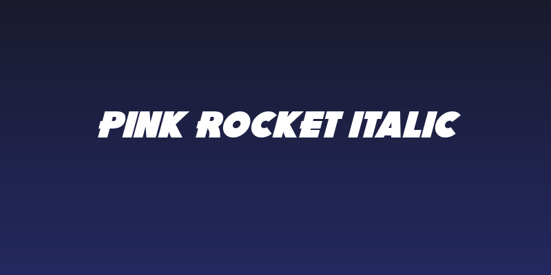 Pink Rocket Italic Social Header
