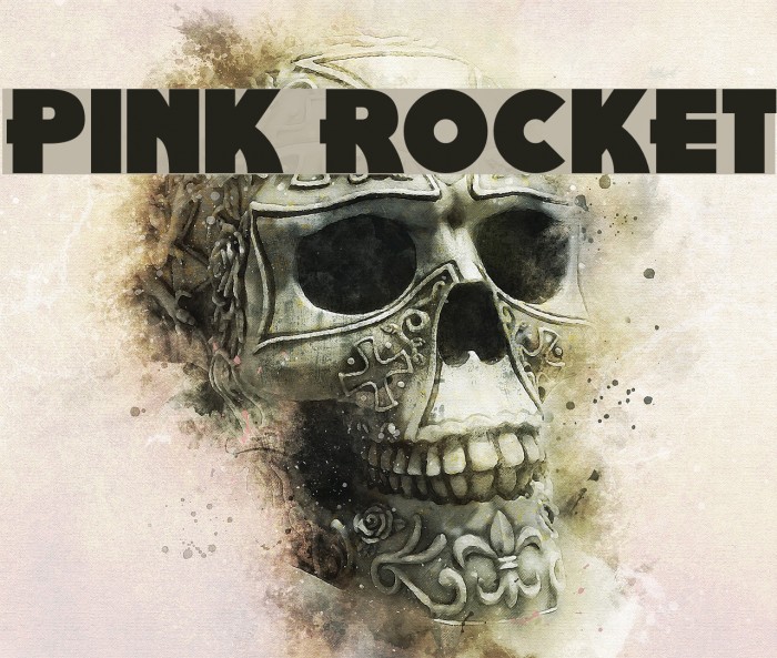 Pink Rocket Font examples