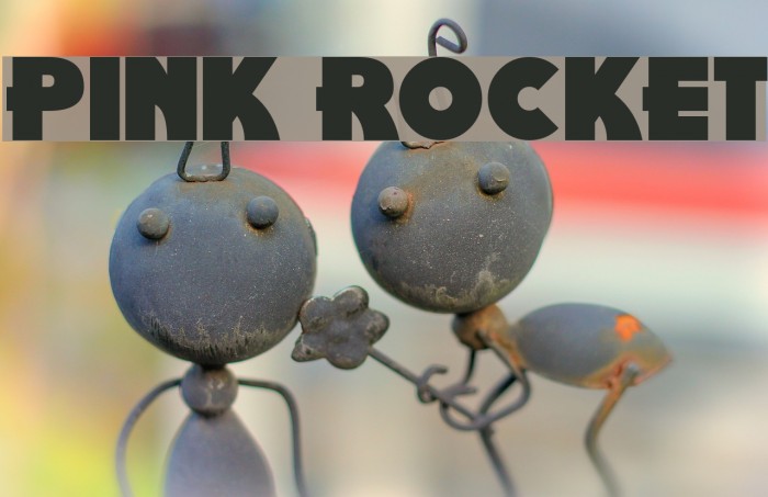 Pink Rocket Font examples