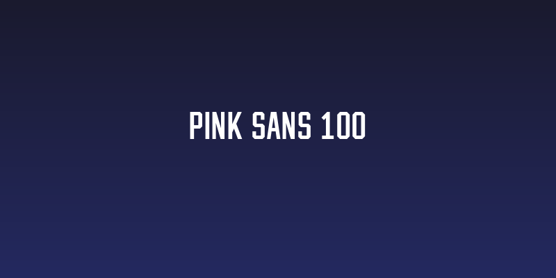 Pink Sans 100 Social Header