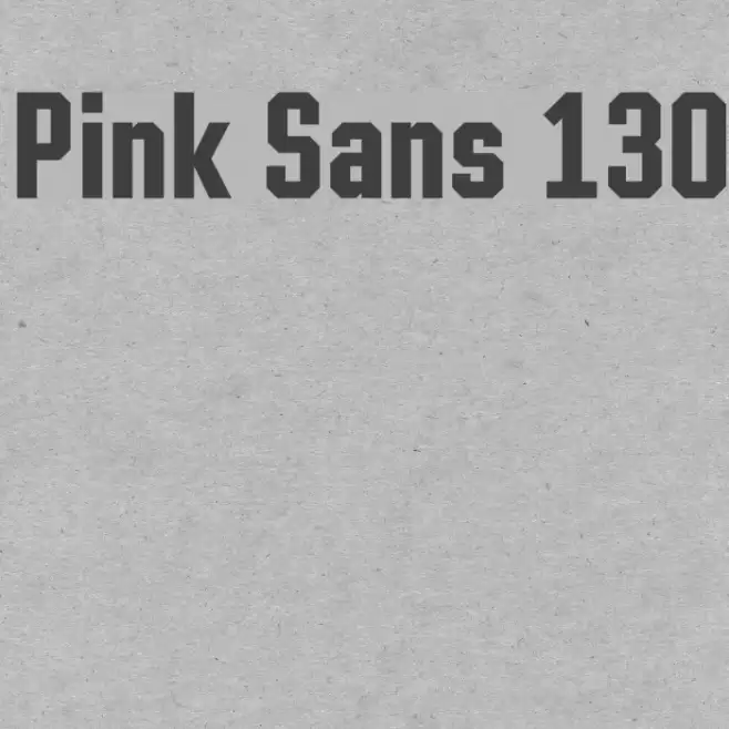 Pink Sans 130 Fonte examples