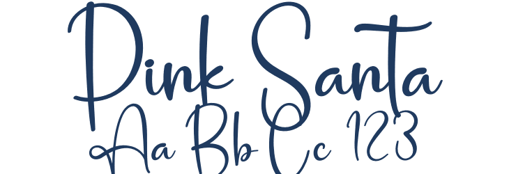 Pink Santa Font Preview