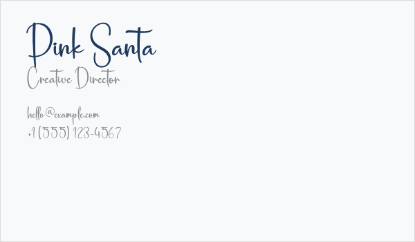 Pink Santa Business Card