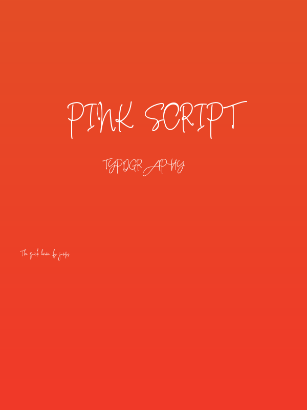 Pink Script Poster