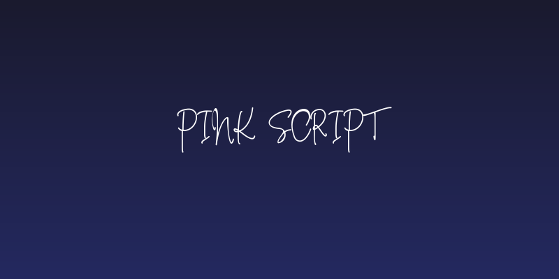 Pink Script Social Header