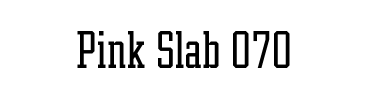 Pink Slab 070 Font