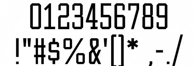 Pink Slab 070 Font OTHER CHARS