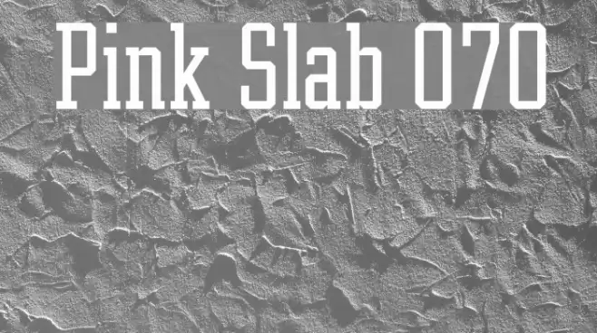 Pink Slab 070 Font examples