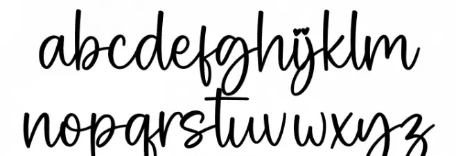 Pink Sugar Schriftart Kleinbuchstaben