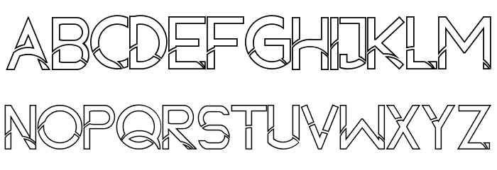 Pink Sun Demo Outline Font OTHER CHARS