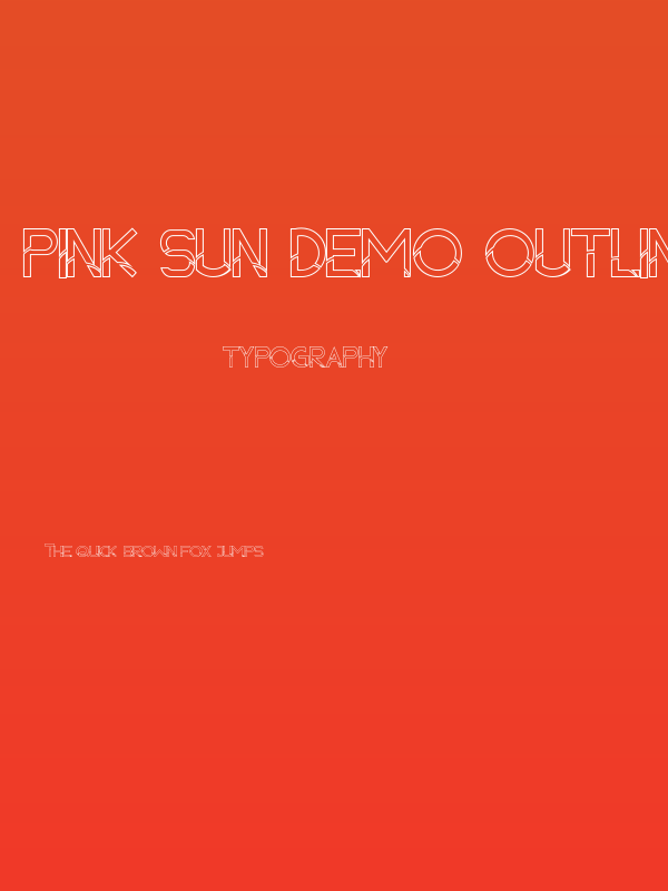 Pink Sun Demo Outline Poster