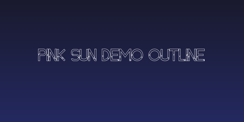 Pink Sun Demo Outline Social Header