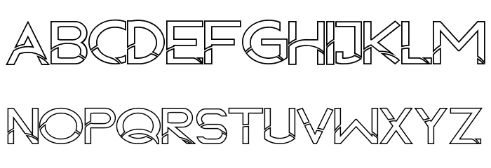 Pink Sun Demo Outline Font LOWERCASE