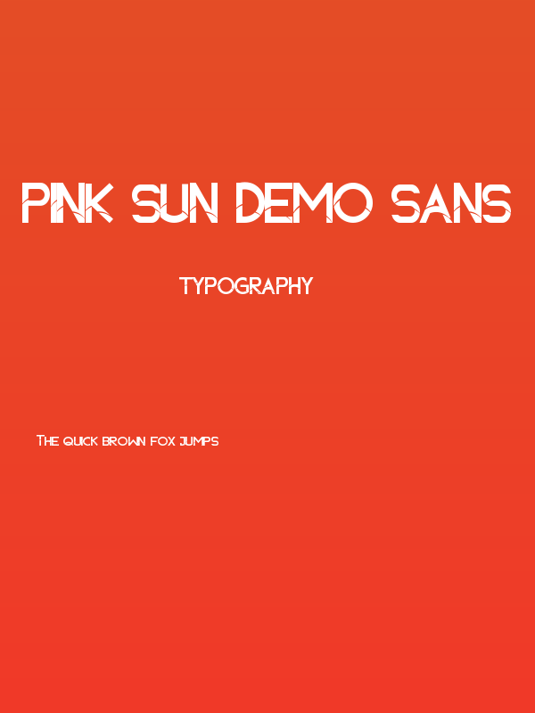 Pink Sun Demo Sans Poster