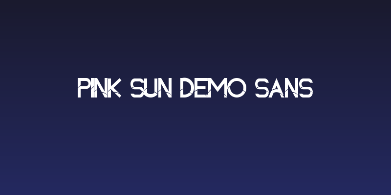 Pink Sun Demo Sans Social Header