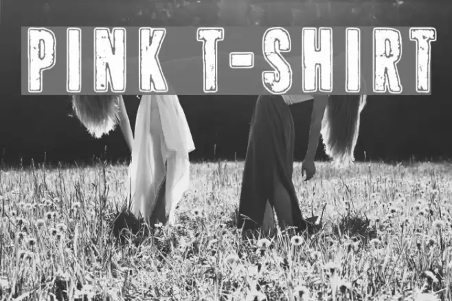 Pink T-shirt Font examples