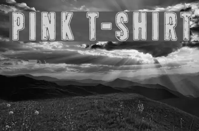 Pink T-shirt Font examples