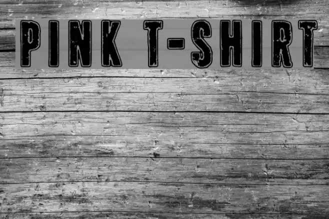 Pink T-shirt Font examples