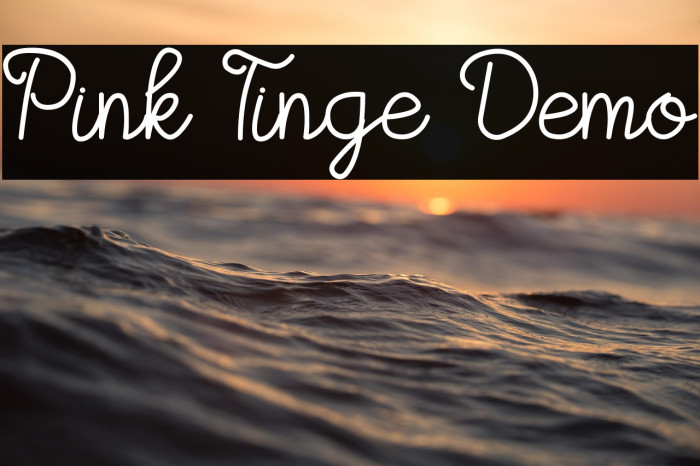 Pink Tinge Demo Example 2