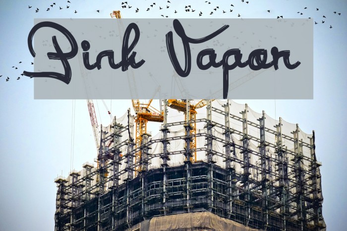 Pink Vapor Font examples