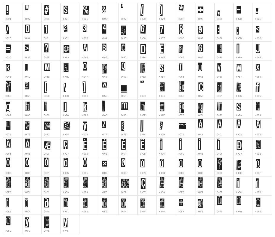 Pink Yellow Black Character Map