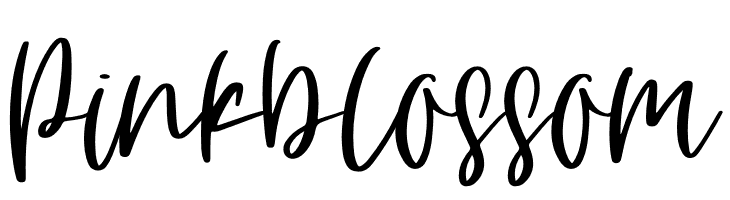 Pink blossom  Frei Schriftart Herunterladen