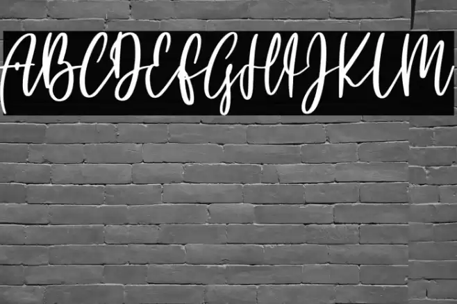 Pink blossom Font examples