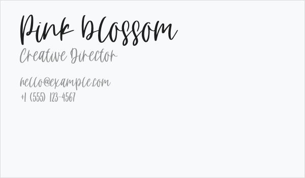 Pink blossom Business Card