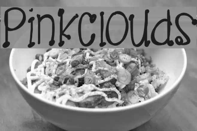 PinkClouds Font examples