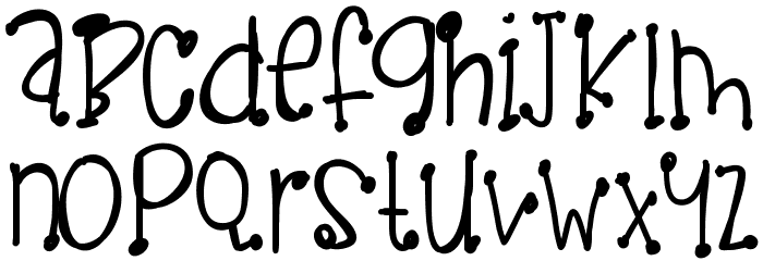 PinkClouds Font LOWERCASE