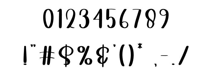 Pinkline Font OTHER CHARS