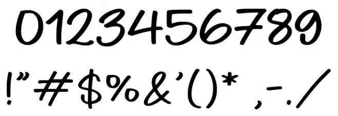 Pinksoda Font Alte caractere