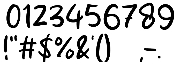 Pinky Apple Font OTHER CHARS