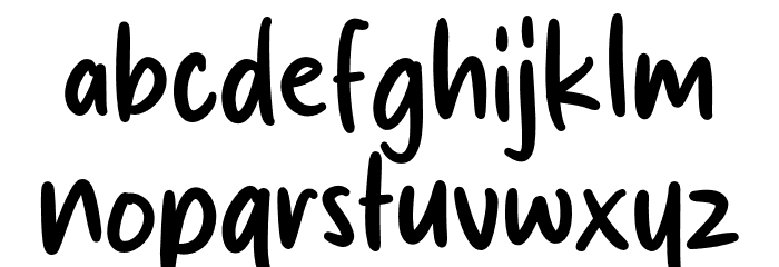 Pinky Apple Font LOWERCASE