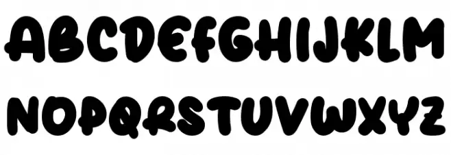 Pinky Burst Font UPPERCASE