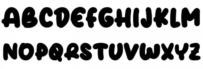 Pinky Burst Font LOWERCASE