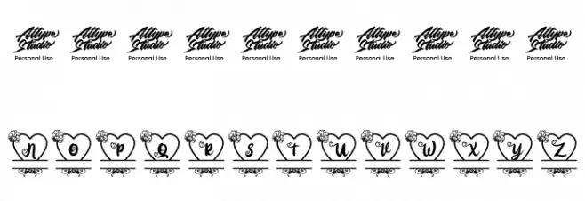 Pinky Monogram Regular Font OTHER CHARS