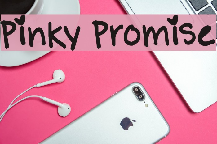 Pinky Promise Font examples