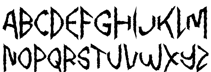 Pinky Scream Font LOWERCASE