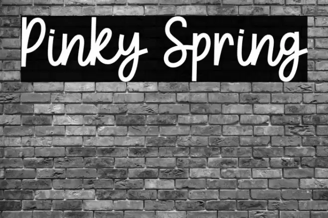 Pinky Spring Font examples
