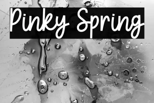 Pinky Spring Font examples