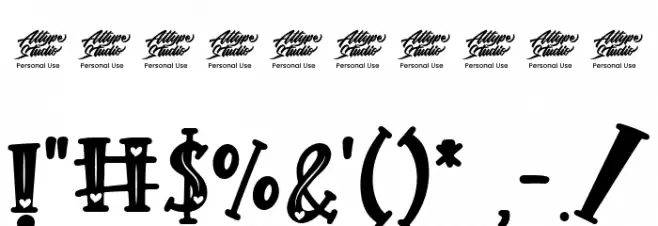 Pinky Style Display - Personal Use Font OTHER CHARS