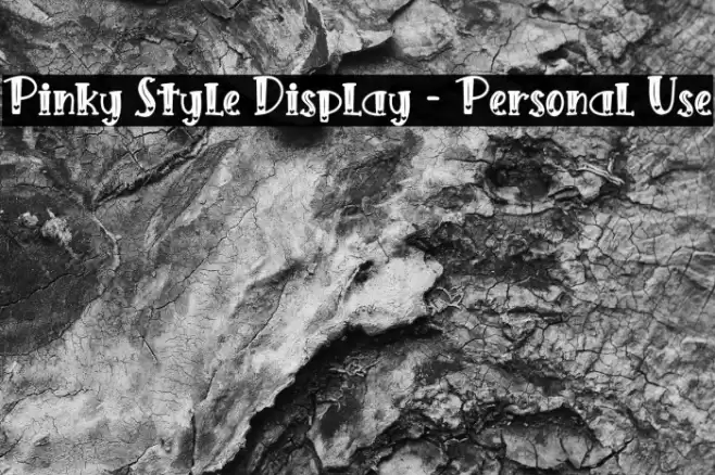 Pinky Style Display - Personal Use Font examples