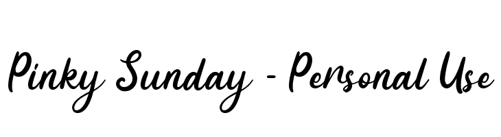 Pinky Sunday - Personal Use  Descarca Fonturi Gratis