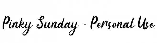 Pinky Sunday - Personal Use  baixar fontes gratis