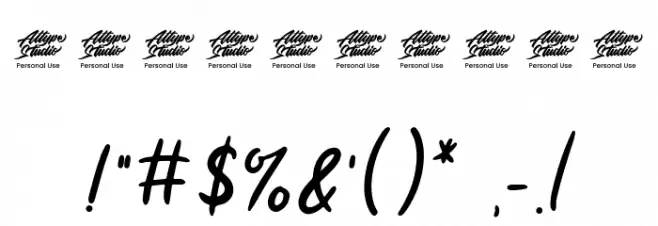 Pinky Sunday - Personal Use Font OTHER CHARS