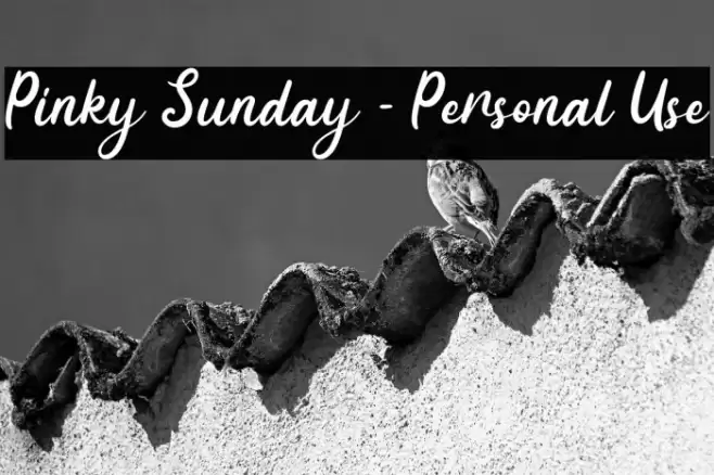 Pinky Sunday - Personal Use Font examples