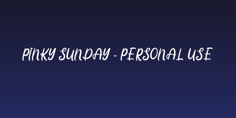 Pinky Sunday - Personal Use Social Header