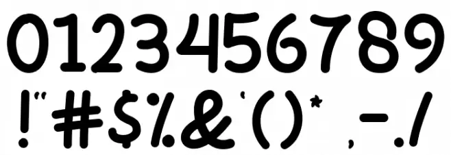 Pinky Unicorn Font OTHER CHARS