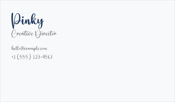 Pinky Business Card